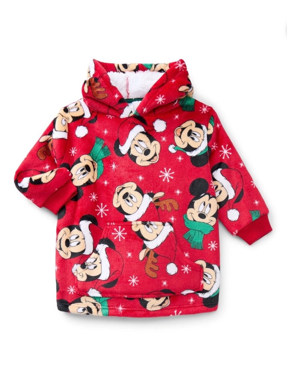 Disney Mickey Mouse Toddler Boys Cozy Hoodie with Faux shearling lining size 12M